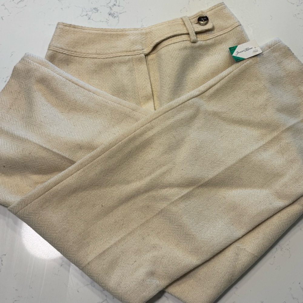 NWT ‼️ VINTAGE 70’s Cream Wool Wide Leg Pants